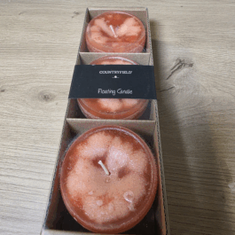 Świeca pływająca Countryfield 7 cm – zestaw 3 szt. | Elegancka dekoracja