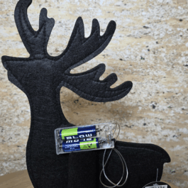 Renifer filcowy LED 42 cm – świąteczna ozdoba z lampkami LED