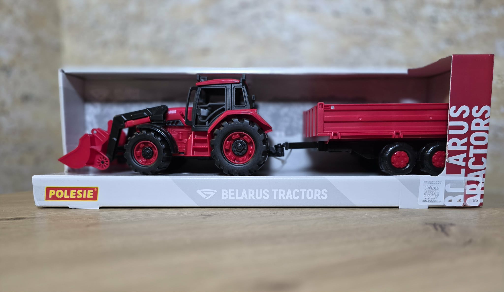 ładowacz z przyczepą belarus zabawka rolnicza POLESIE