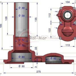 Pokrywa przednia ZETOR 67111903 – pokrywa przednia skrzyni biegów (zam. 60111921)