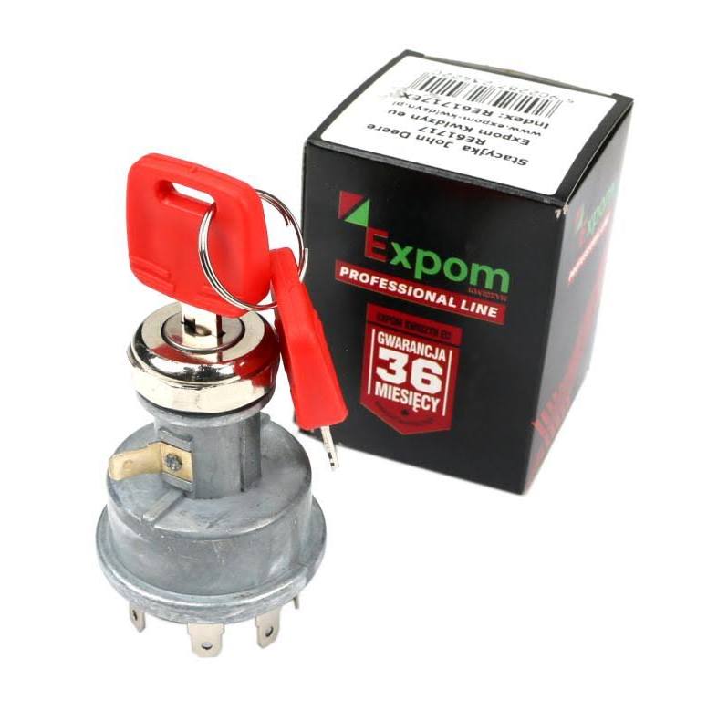 Stacyjka Zetor 62455771 z rozruchem – 7 wsuwek, 2 kluczyki