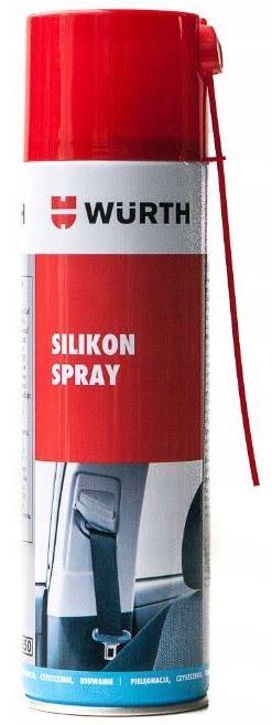 silikon spray uniwersalny 500 ml WURTH – bezbarwny preparat silikonowy (opakowanie)