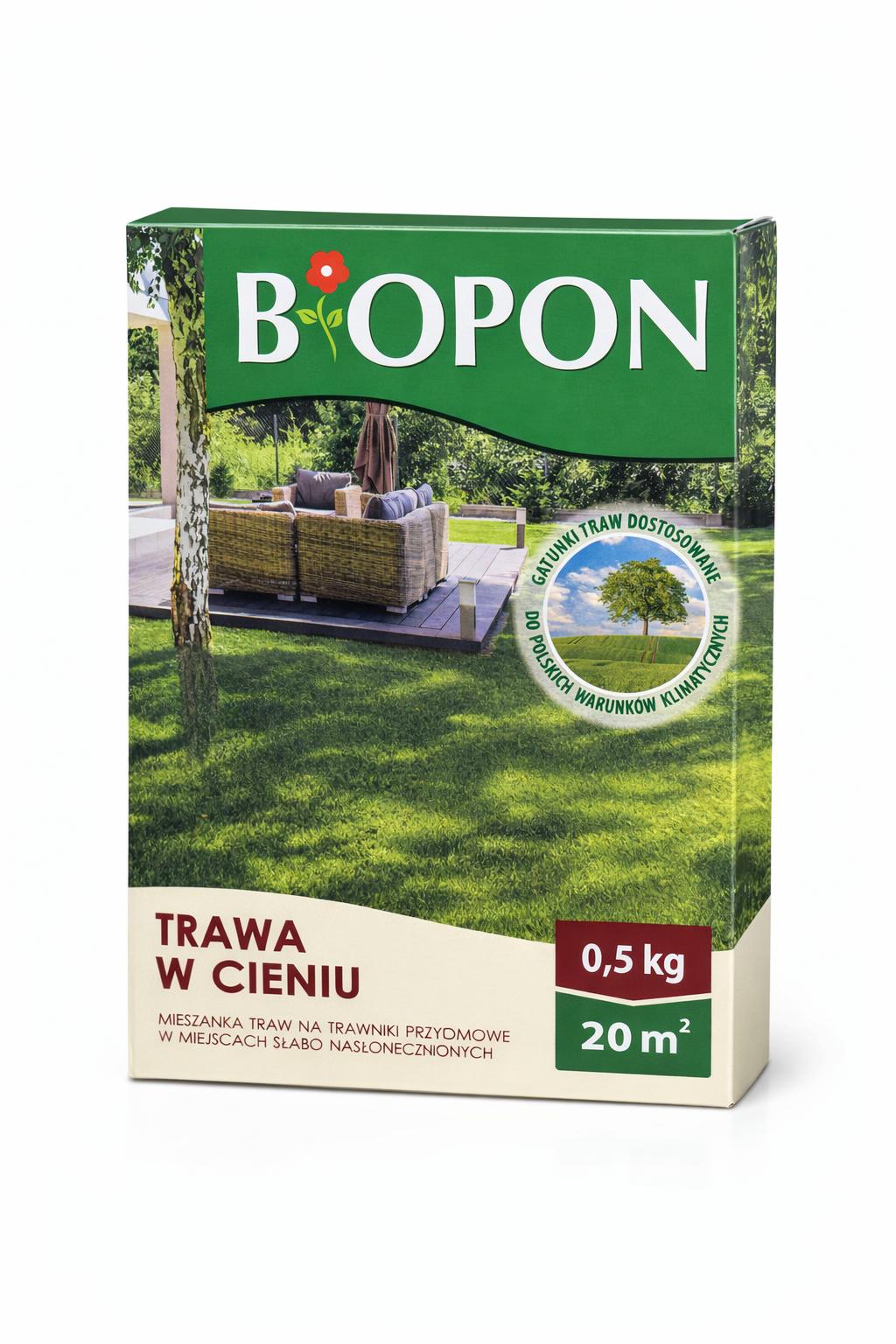 trawa w cieniu Biopon 0,5 kg opakowanie