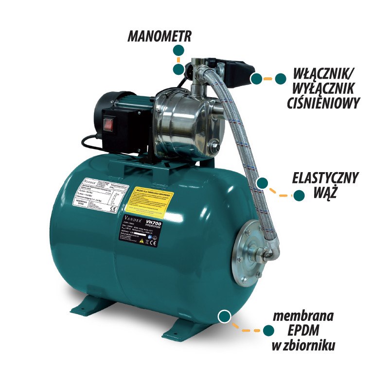 pompa hydroforowa do wody VH700 50 l