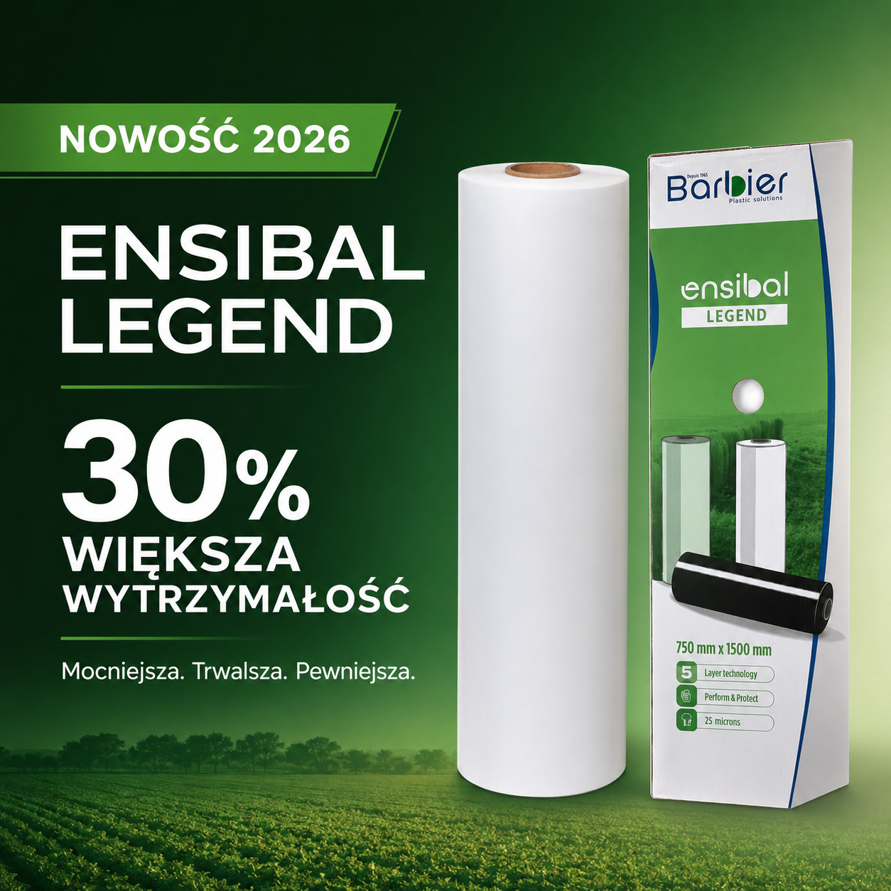 Folia Ensibal Legend 750 mm 1500 m – 30% mocniejsza 2026 - obrazek 6
