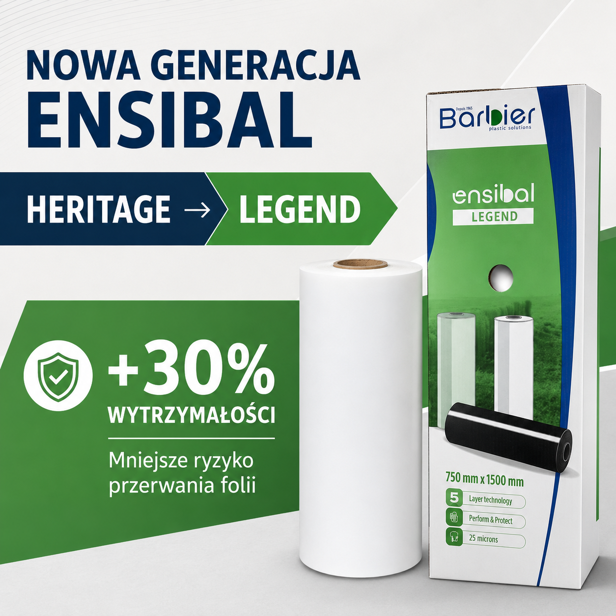 Folia Ensibal Legend 750 mm 1500 m – 30% mocniejsza 2026 - obrazek 5