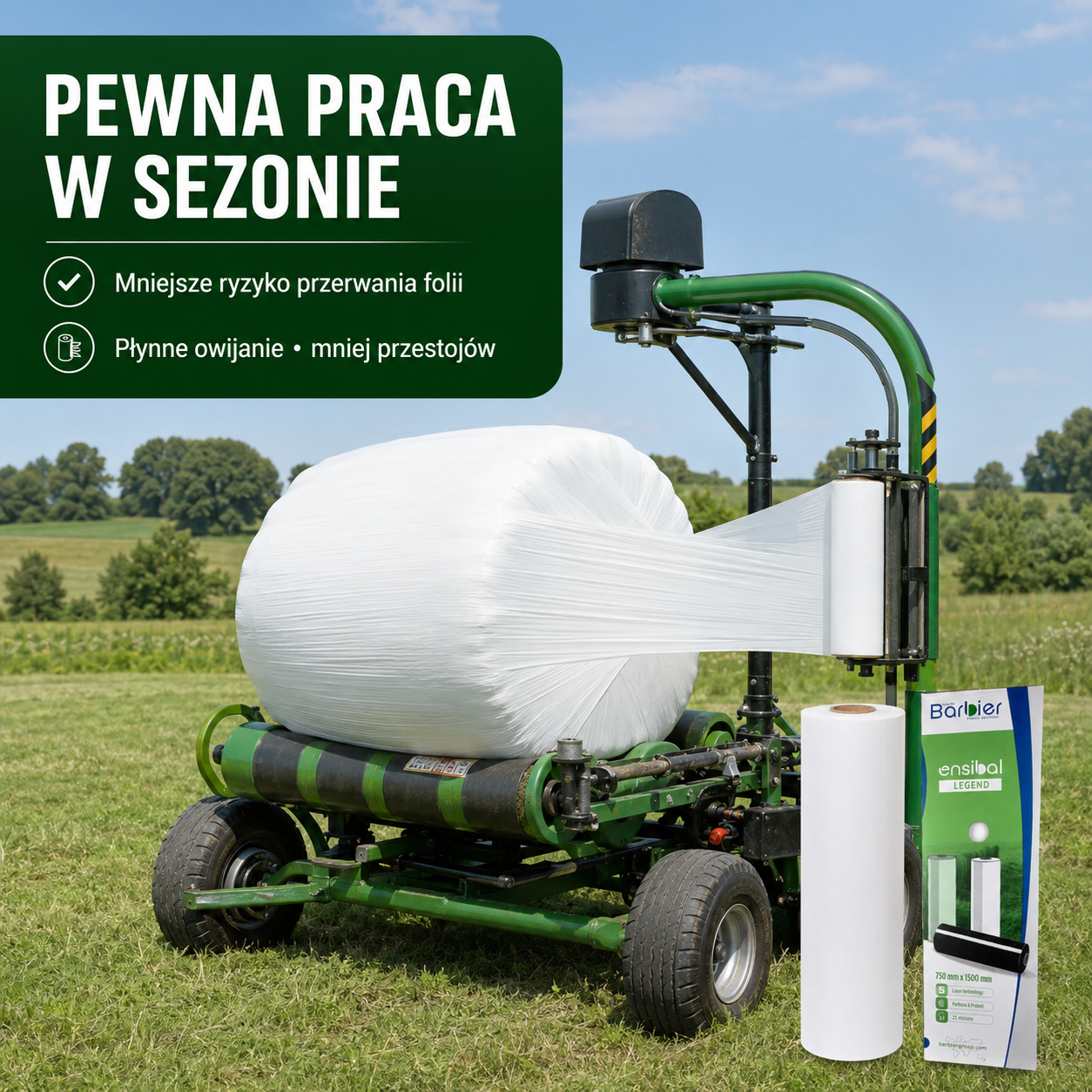 Folia Ensibal Legend 750 mm 1500 m – 30% mocniejsza 2026 - obrazek 4