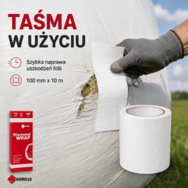 Folia do sianokiszonki Diamond WRAP 750 1500m 4 szt + taśma
