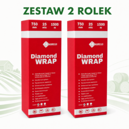 Folia do sianokiszonki Diamond Wrap 750 mm 1500 m – zestaw 2 rolki